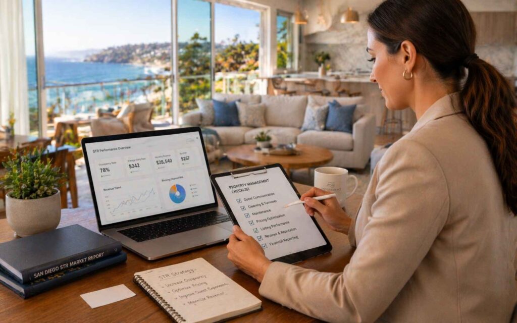 San Diego Coastal STR Management San Diego coastal short-term rental management analysis with pricing and performance dashboard