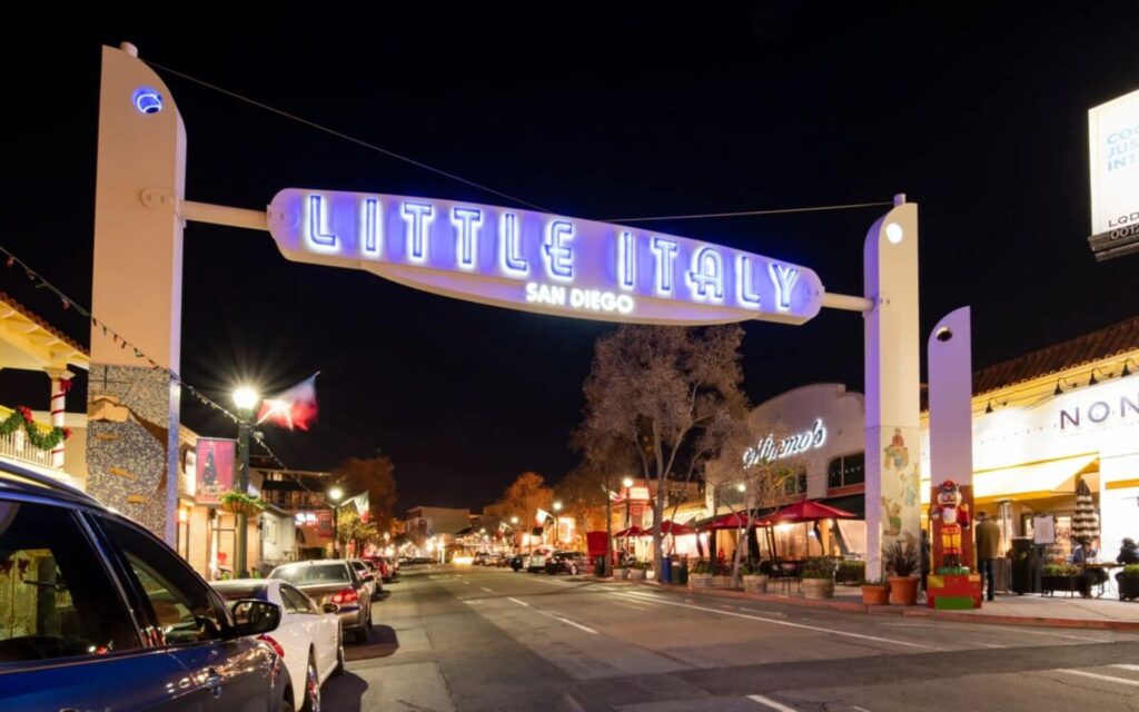 Little Italy San Diego walkable neighborhood with restaurants and cafés