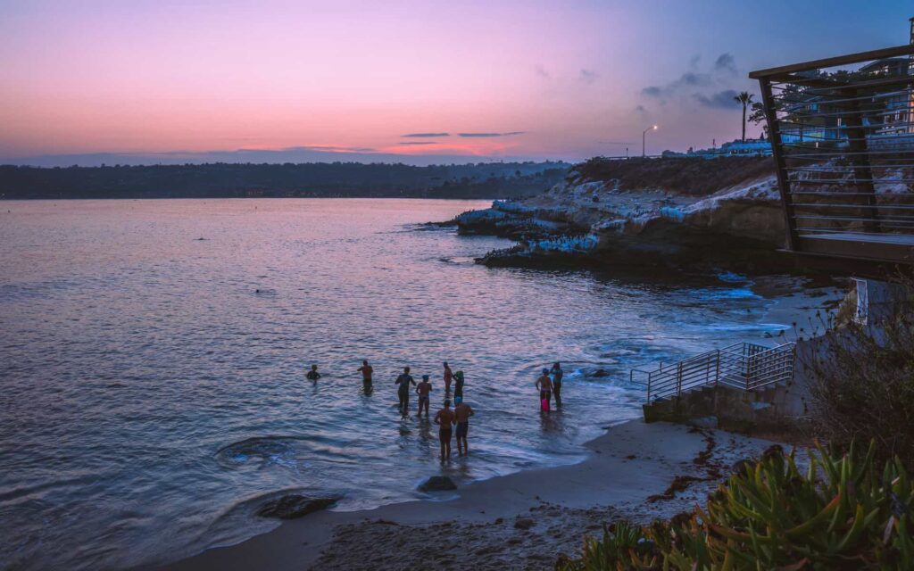 Pink sunrise over La Jolla Cove in San Diego, California (1) Pink sunrise over La Jolla Cove in San Diego, California