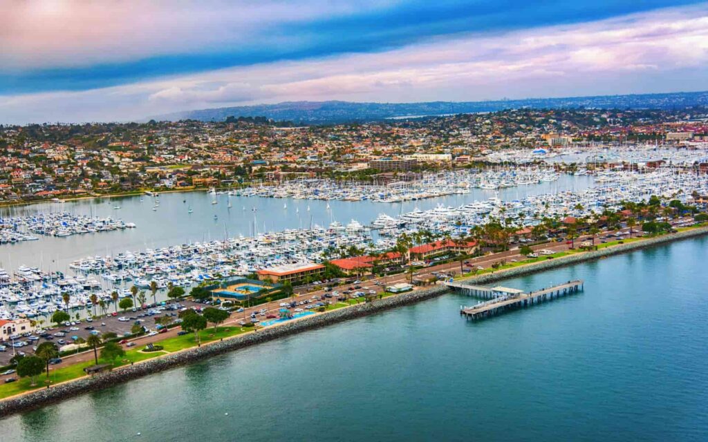 Point Loma San Diego Marina Aerial View Point Loma San Diego Marina Aerial View