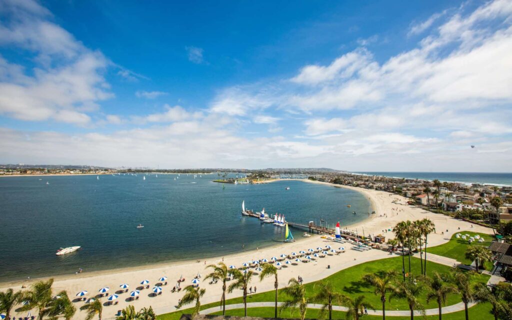 San Diego Mission Bay and Beach Photo San Diego Mission Bay and Beach Aerial Photo
