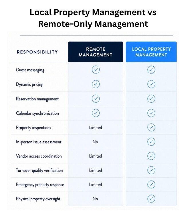 Local Management vs Remote Management infographic Local Management vs Remote Management infographic
