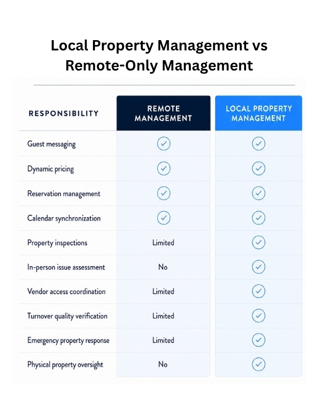 Local Management vs Remote Management infographic Local Management vs Remote Management infographic