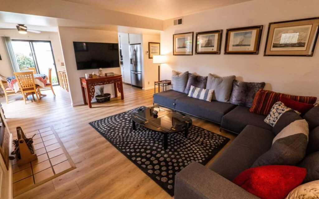 Carlsbad Vacation Rental Guest Experience Guest-ready living room and dining area in a Carlsbad vacation rental