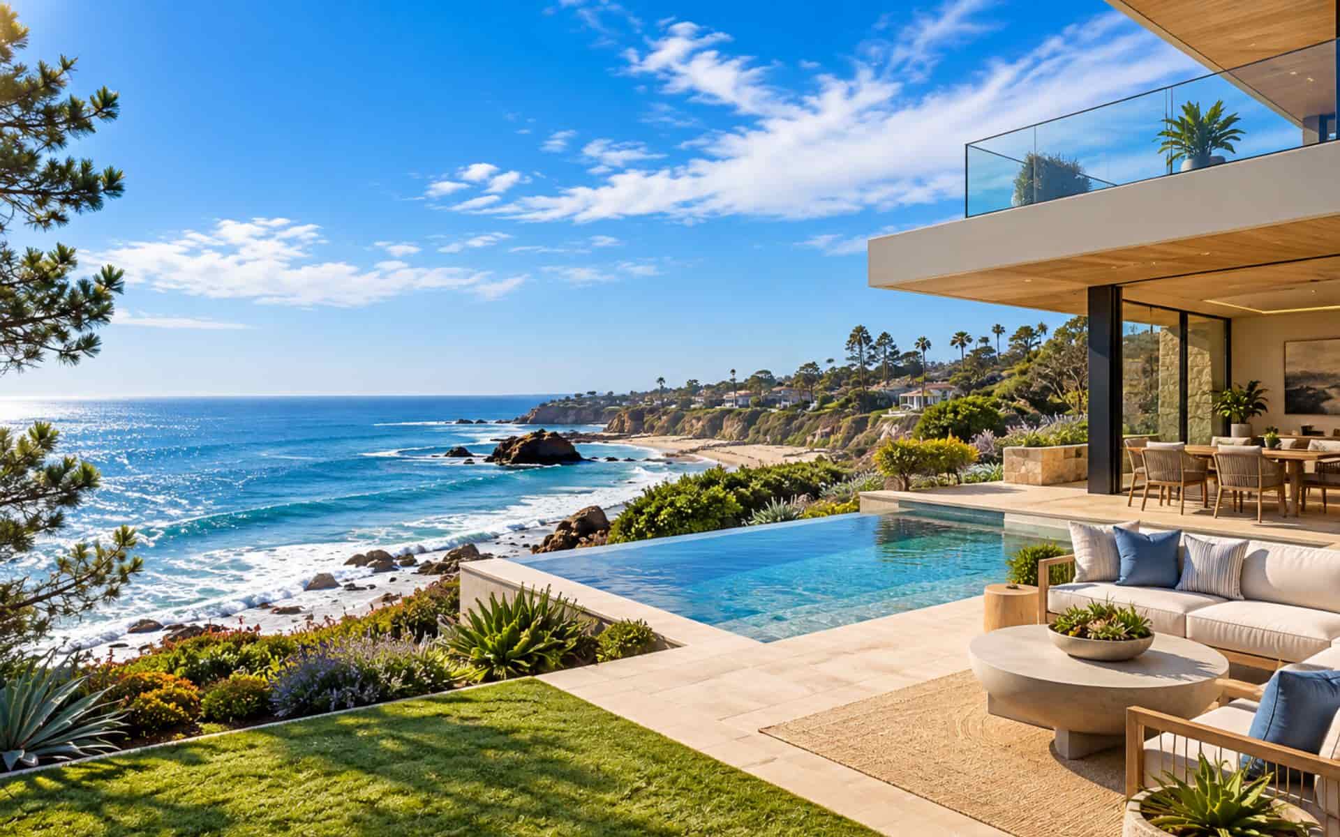 Coastal-style home representing property management in Del Mar, CA