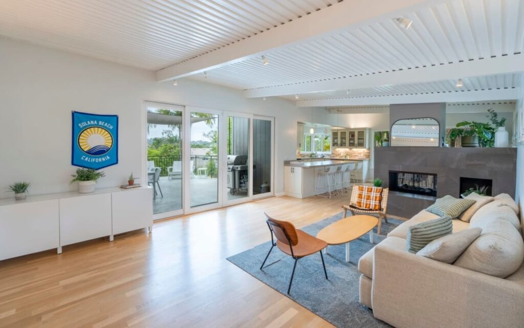 Guest-Ready Second Home Vacation Rental Bright guest-ready living room in a Southern California vacation rental